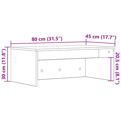 vidaXL Wandtisch Geräucherte Eiche 80 x 45 x 30 cm Holzwerkstoff