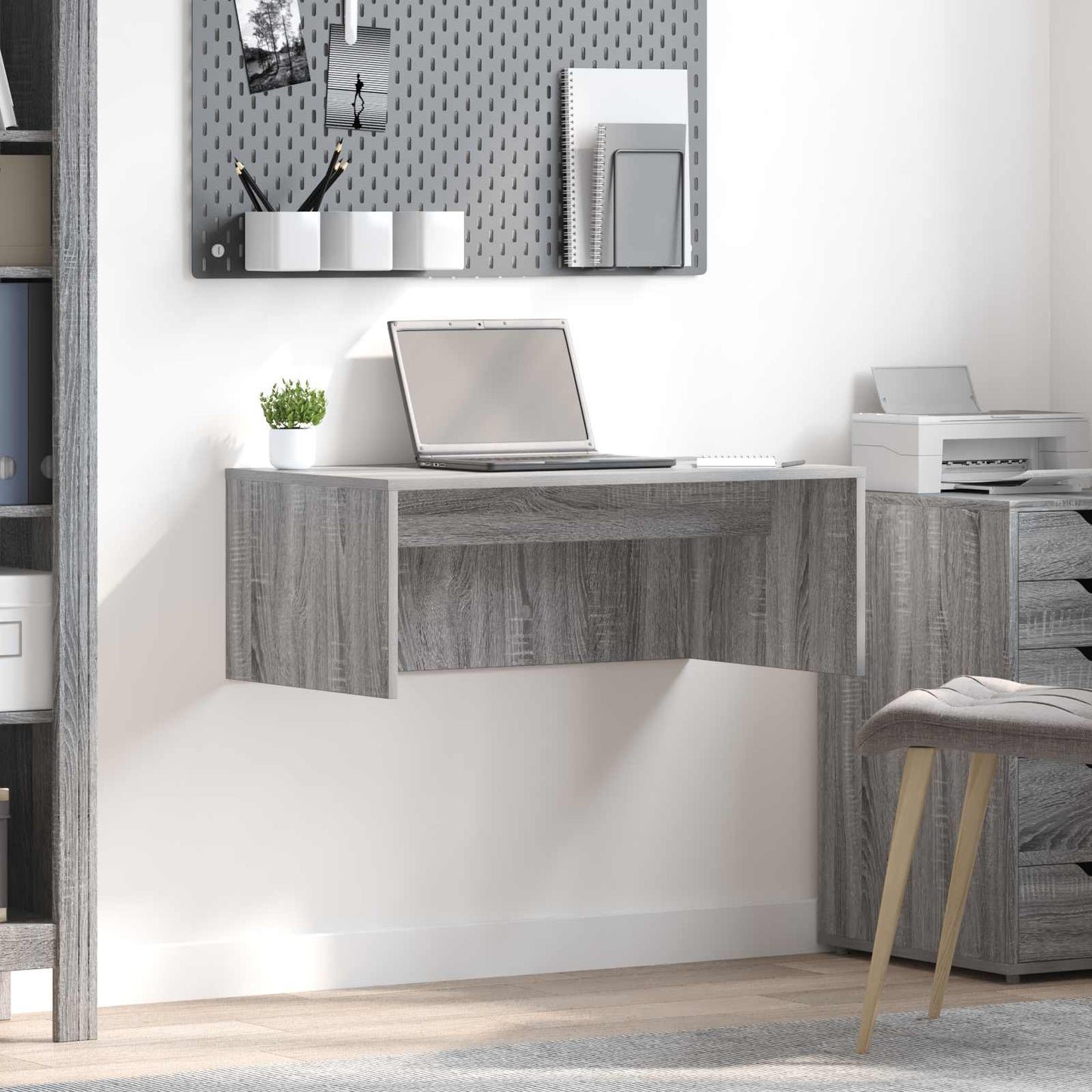 vidaXL Wandtisch Graues Sonoma 80 x 45 x 30 cm Holzwerkstoff