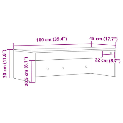 vidaXL Wandtisch Sonoma-Eiche 100 x 45 x 30 cm Holzwerkstoff