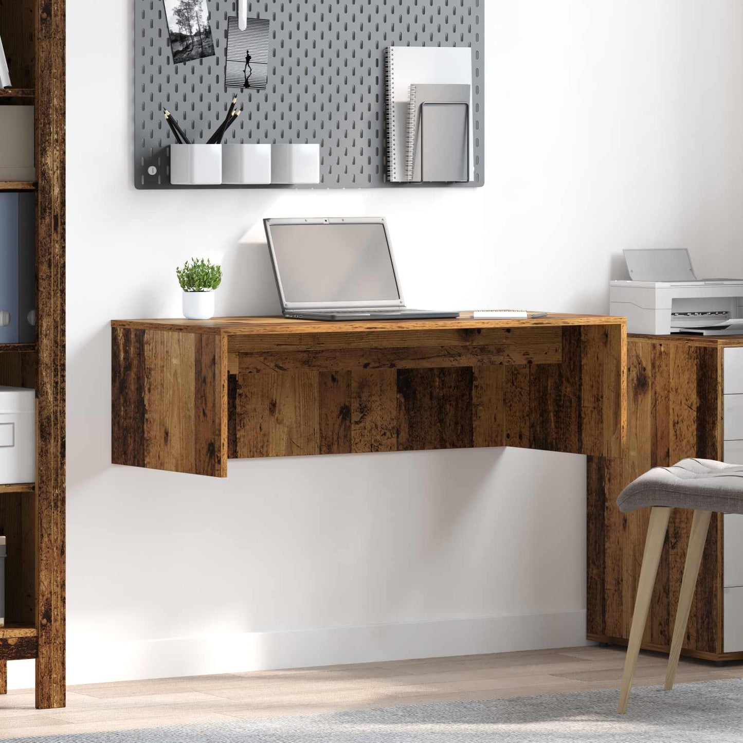 vidaXL Wandtisch Wandmontiert Altholz 100 x 45 x 30 cm Holzwerkstoff