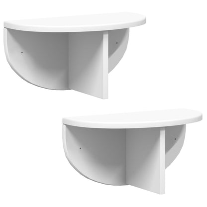 vidaXL Wandregal Wandmontiert 2 pcs Weiß 38 x 19 x 19 cm Holzwerkstoff