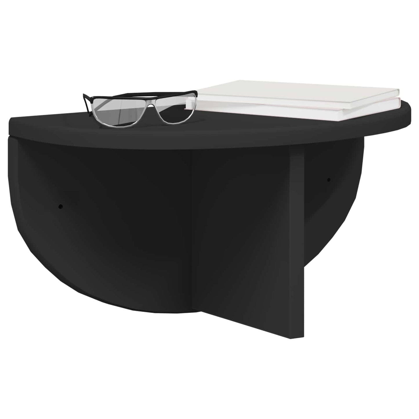 vidaXL Wandregal Wandmontiert Schwarz 38 x 19 x 19 cm Holzwerkstoff