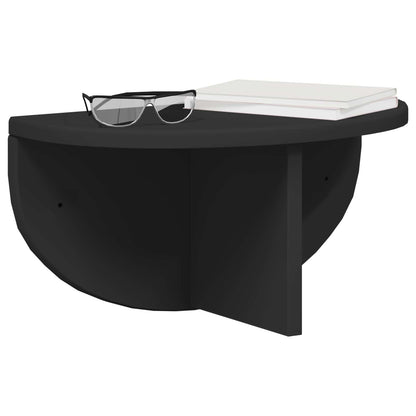 vidaXL Wandregal Wandmontiert Schwarz 38 x 19 x 19 cm Holzwerkstoff
