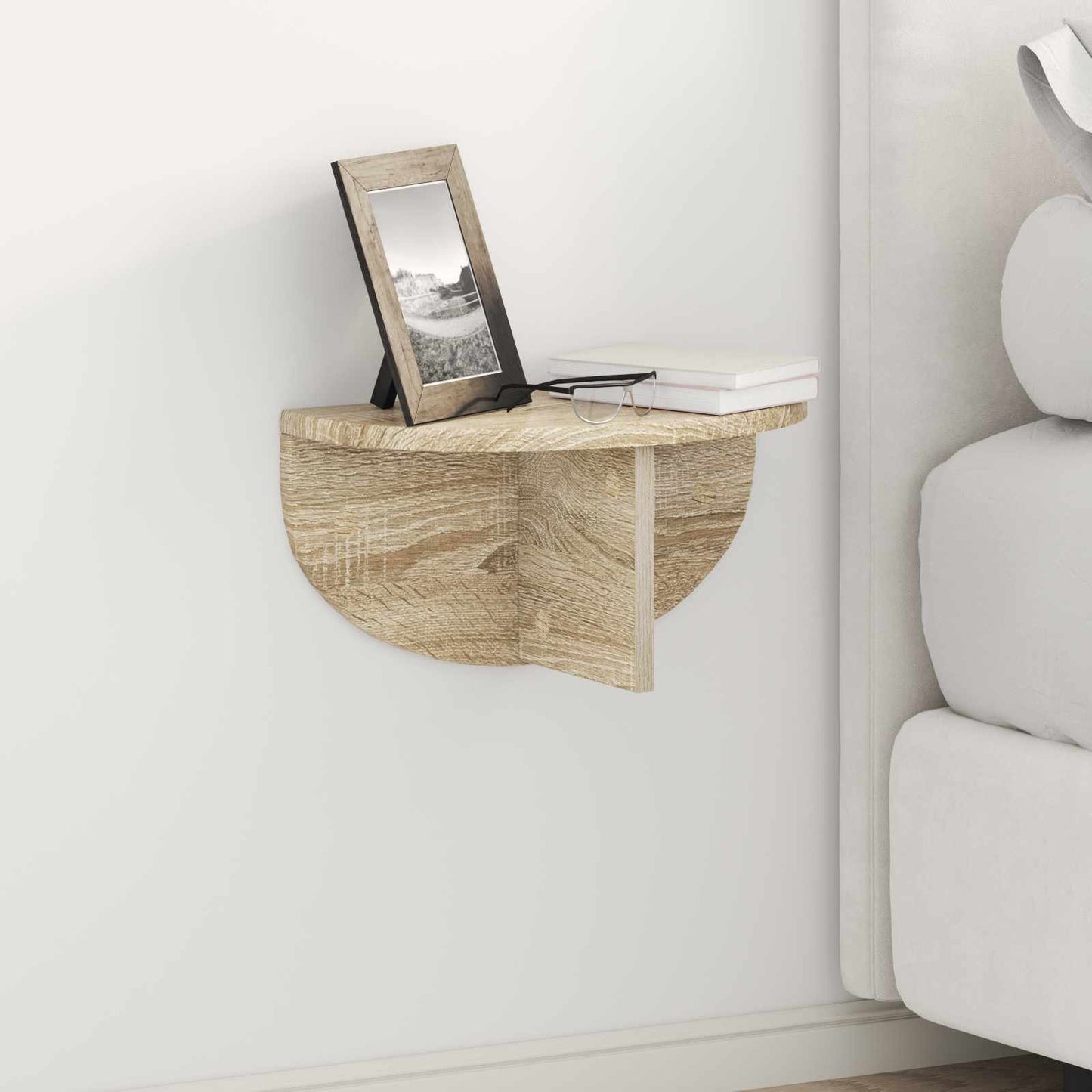 vidaXL Wandregal 2 pcs Sonoma-Eiche 38 x 19 x 19 cm Holzwerkstoff