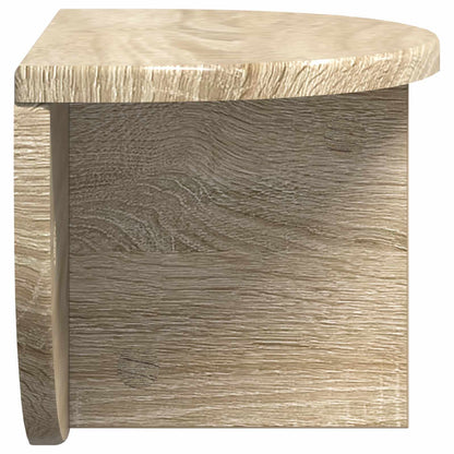 vidaXL Wandregal 2 pcs Sonoma-Eiche 38 x 19 x 19 cm Holzwerkstoff