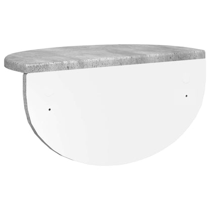 vidaXL Wandregal 2 pcs Beton Grau 38 x 19 x 19 cm Holzwerkstoff