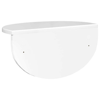vidaXL Wandregal 2 pcs Hochglanz Weiß 38 x 19 x 19 cm Holzwerkstoff