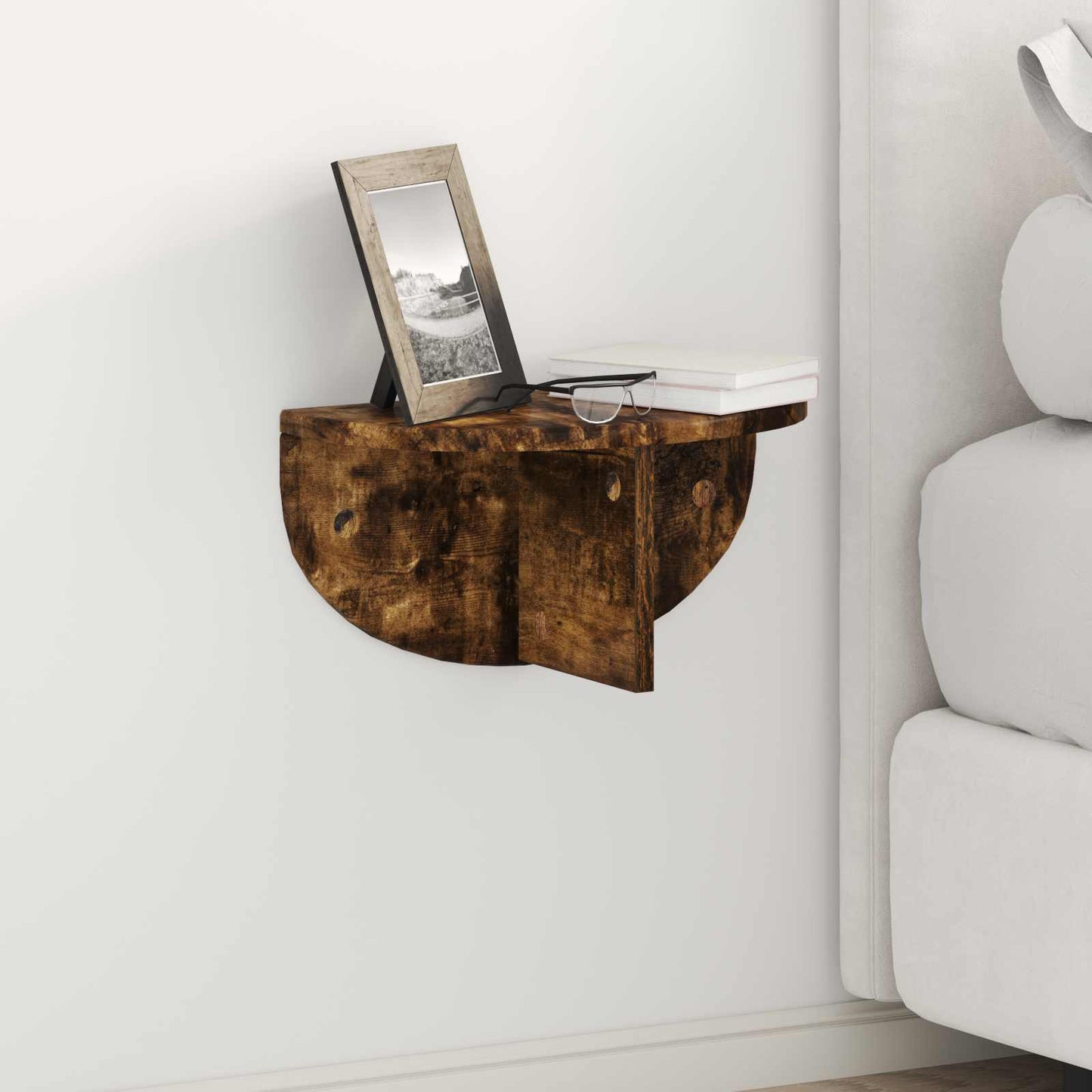 Wandregal 2 pcs Geräucherte Eiche 38 x 19 x 19 cm Holzwerkstoff