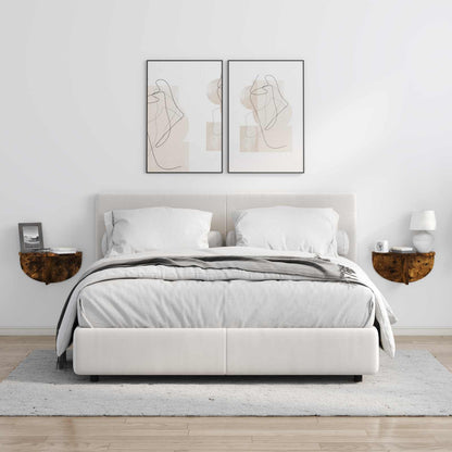 Wandregal 2 pcs Geräucherte Eiche 38 x 19 x 19 cm Holzwerkstoff