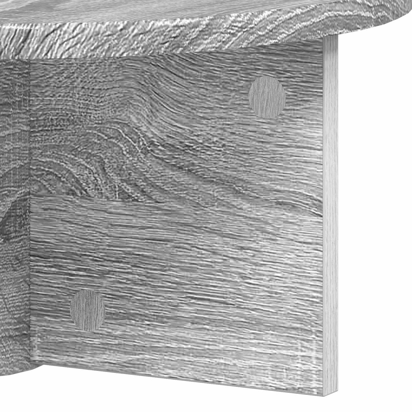 Wandregal 2 pcs Graues Sonoma 38 x 19 x 19 cm Holzwerkstoff