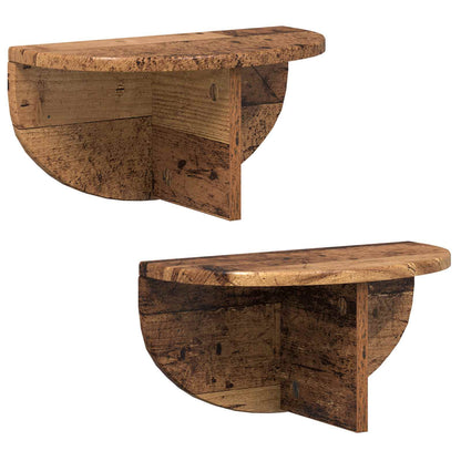 vidaXL Wandregal 2 pcs Altholz 38 x 19 x 19 cm Holzwerkstoff