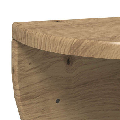 vidaXL Wandregal 2 pcs Artisan-Eiche 38 x 19 x 19 cm Holzwerkstoff