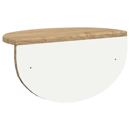 vidaXL Wandregal 2 pcs Artisan-Eiche 38 x 19 x 19 cm Holzwerkstoff