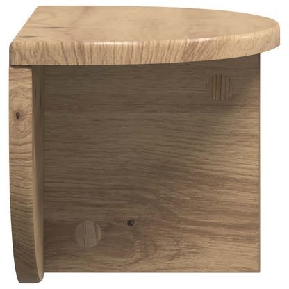 vidaXL Wandregal 2 pcs Artisan-Eiche 38 x 19 x 19 cm Holzwerkstoff