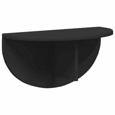 vidaXL Wandregal Wandmontiert Schwarz 48 x 24 x 24 cm Holzwerkstoff
