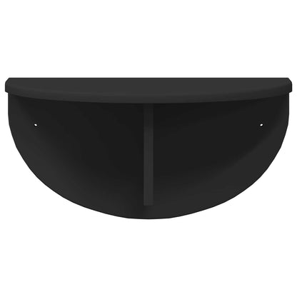 vidaXL Wandregal 2 pcs Schwarz 48 x 24 x 24 cm Holzwerkstoff