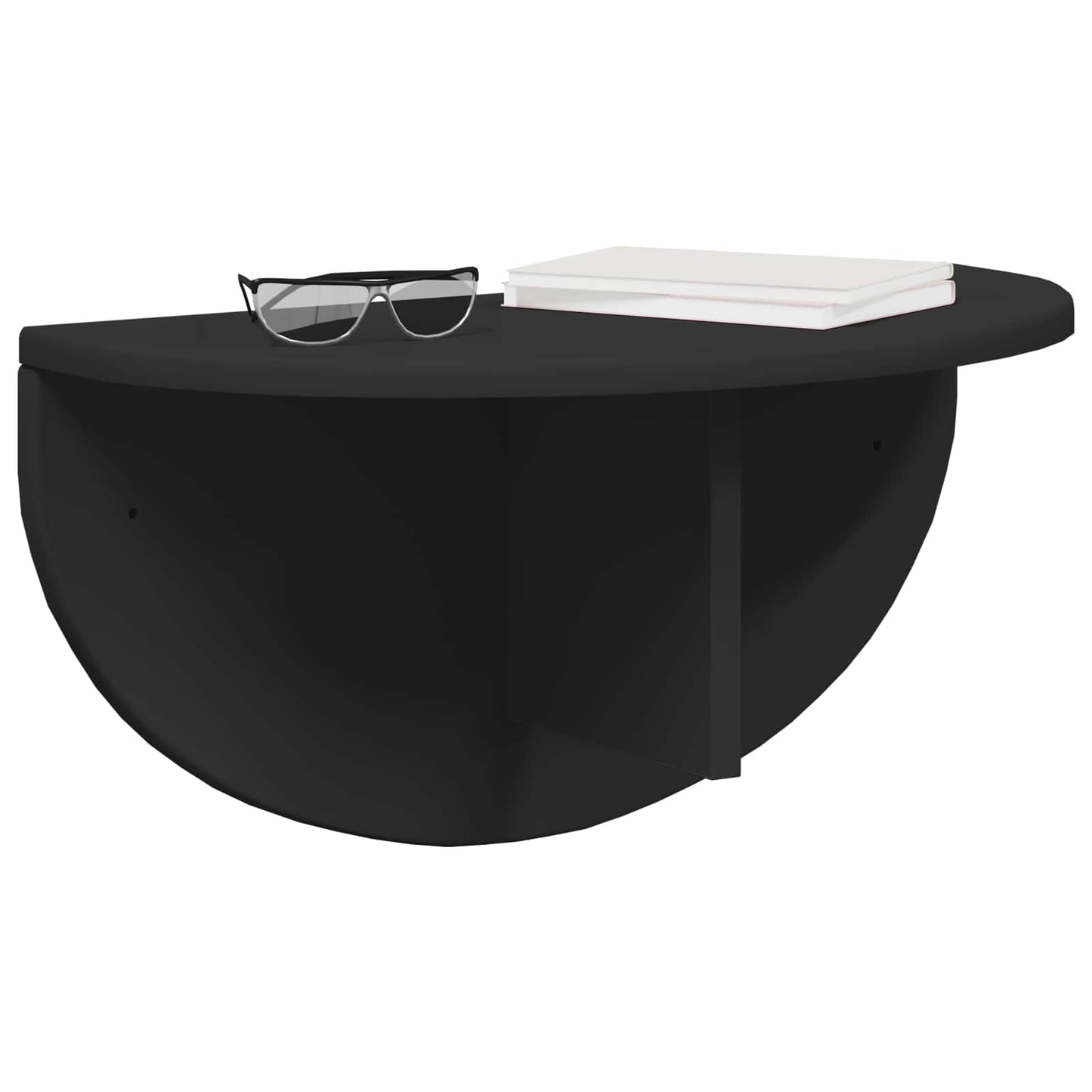 vidaXL Wandregal 2 pcs Schwarz 48 x 24 x 24 cm Holzwerkstoff
