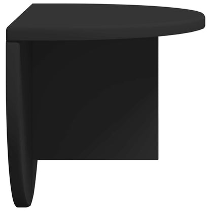 vidaXL Wandregal 2 pcs Schwarz 48 x 24 x 24 cm Holzwerkstoff