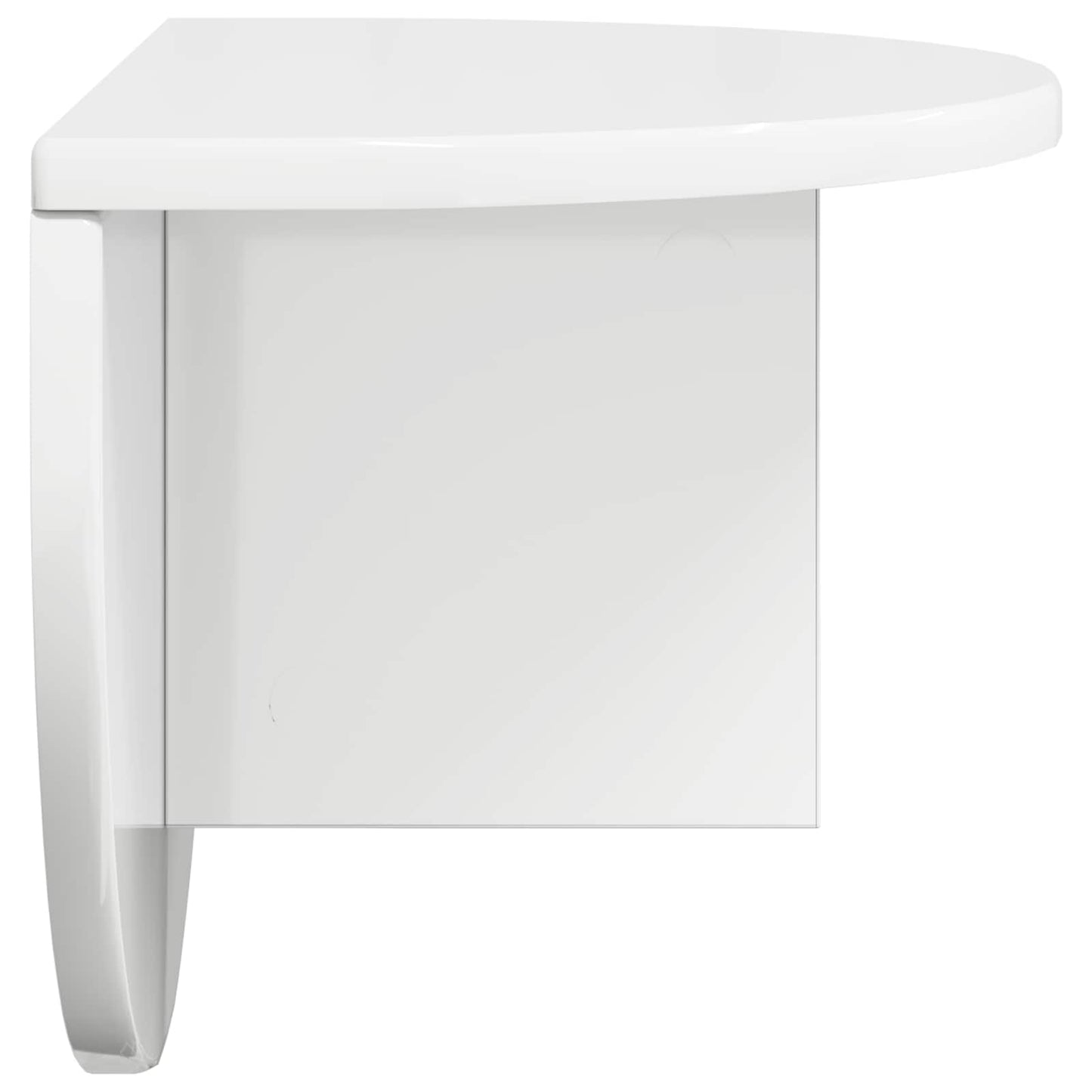 vidaXL Wandregal Hochglanz Weiß 48 x 24 x 24 cm Holzwerkstoff