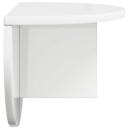 vidaXL Wandregal Hochglanz Weiß 48 x 24 x 24 cm Holzwerkstoff
