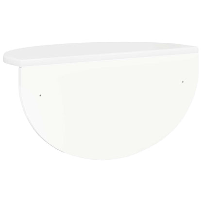 vidaXL Wandregal 2 pcs Hochglanz Weiß 48 x 24 x 24 cm Holzwerkstoff