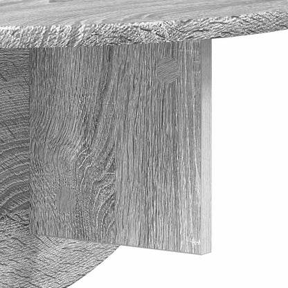 vidaXL Wandregal 2 pcs Graues Sonoma 48 x 24 x 24 cm Holzwerkstoff