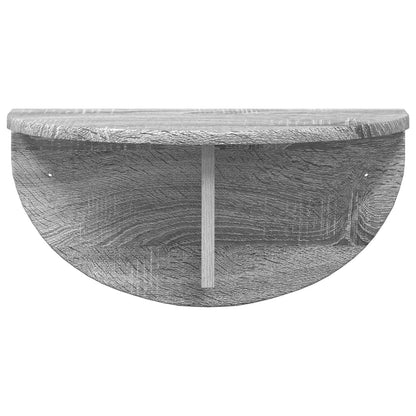 vidaXL Wandregal 2 pcs Graues Sonoma 48 x 24 x 24 cm Holzwerkstoff