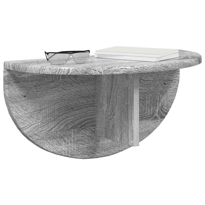 vidaXL Wandregal 2 pcs Graues Sonoma 48 x 24 x 24 cm Holzwerkstoff