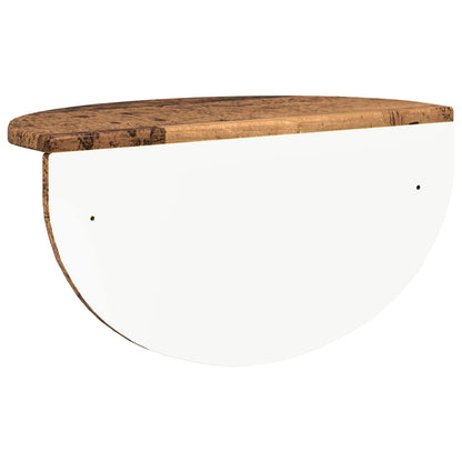 Wandregal 2 pcs Altholz 48 x 24 x 24 cm Holzwerkstoff