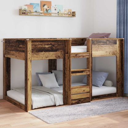 vidaXL Bodenbettrahmen Altholz 71,5 x 190 cm Holzwerkstoff
