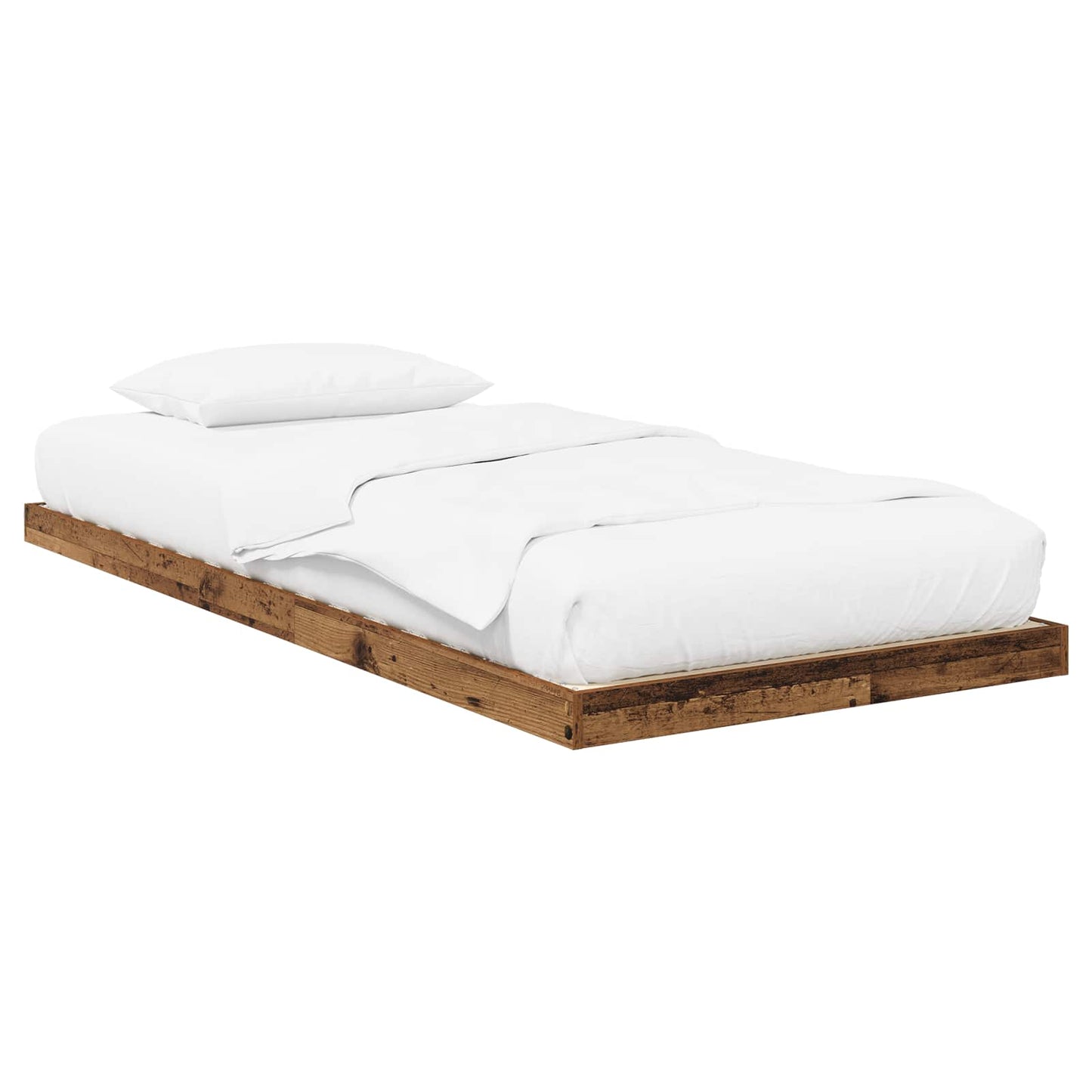 vidaXL Bodenbettrahmen Altholz 71,5 x 190 cm Holzwerkstoff