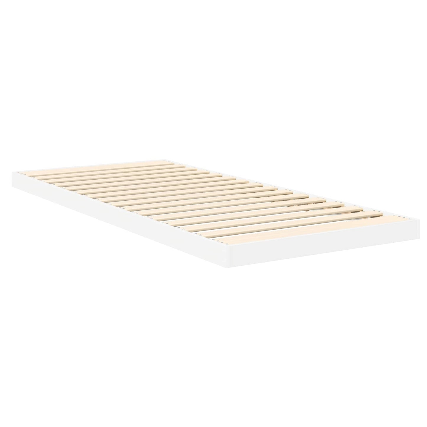 vidaXL Cadre de lit au sol blanc 86,5 x 190 cm Bois d'ingénierie