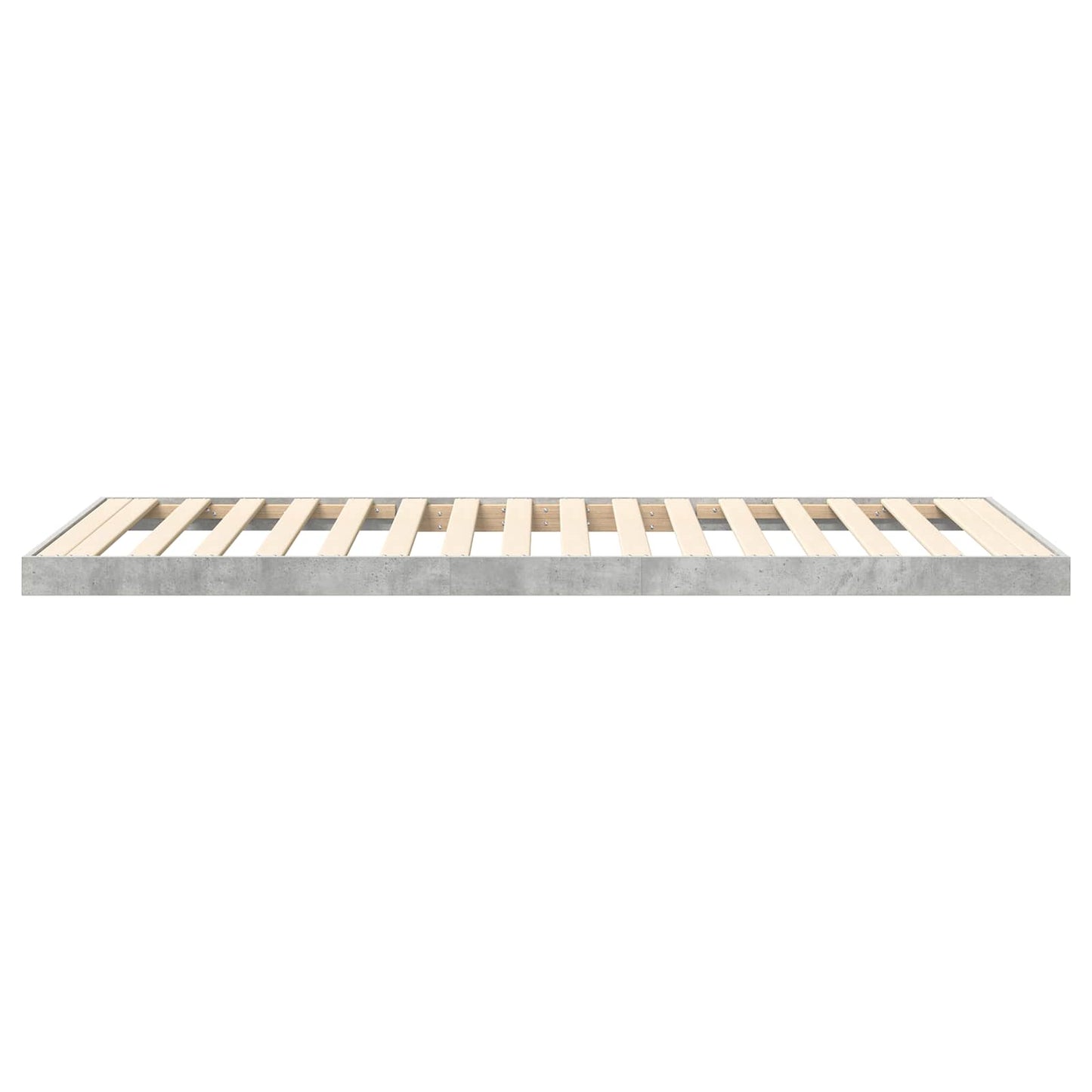vidaXL Cadre de lit au sol gris béton 86,5 x 190 cm Bois d'ingénierie