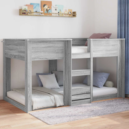 vidaXL Cadre de lit de sol gris Sonoma 86,5 x 190 cm en bois d'ingénierie