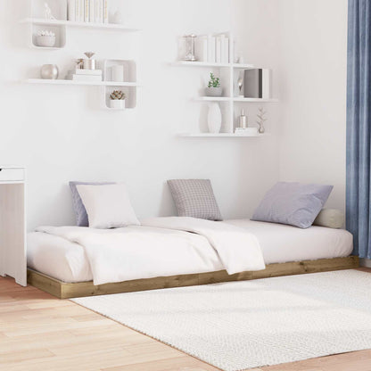 vidaXL Cadre de lit au sol Chêne artisanal 86,5 x 190 cm Bois d'ingénierie