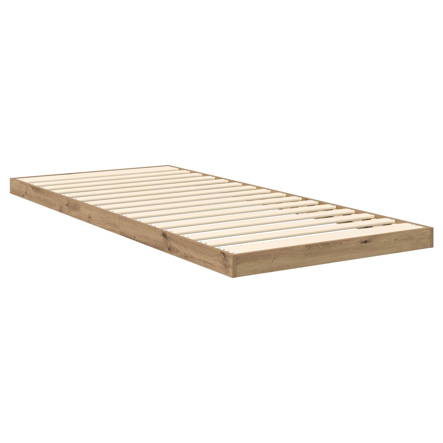 vidaXL Cadre de lit au sol Chêne artisanal 86,5 x 190 cm Bois d'ingénierie