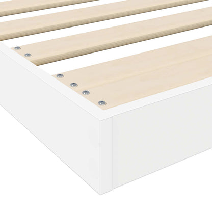 vidaXL Bodenbettrahmen Weiß 76,5 x 200 cm Holzwerkstoff