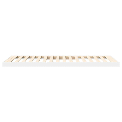 vidaXL Bodenbettrahmen Weiß 76,5 x 200 cm Holzwerkstoff