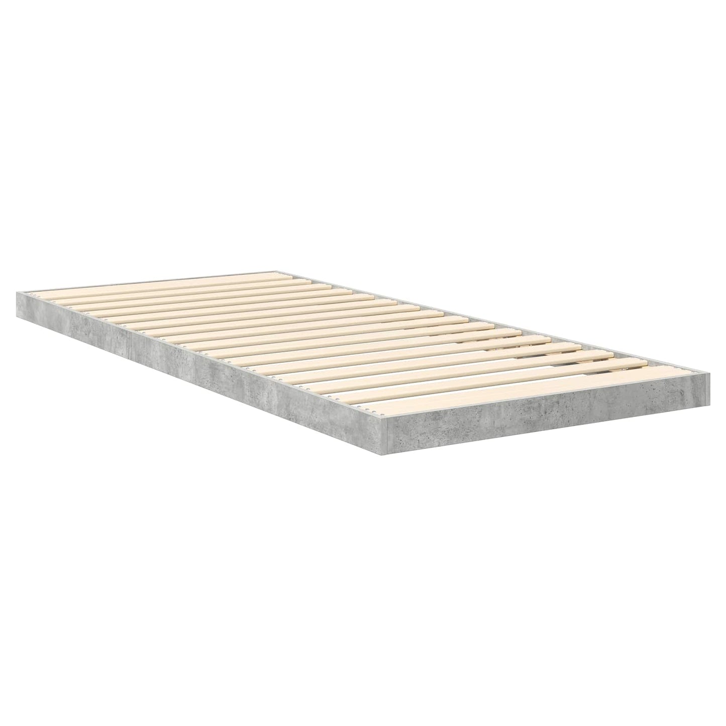 vidaXL Bodenbettrahmen Beton Grau 76,5 x 200 cm Holzwerkstoff