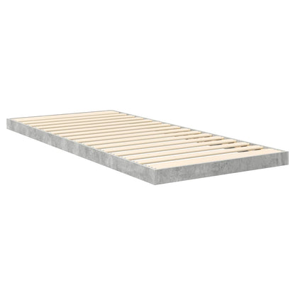 vidaXL Bodenbettrahmen Beton Grau 76,5 x 200 cm Holzwerkstoff