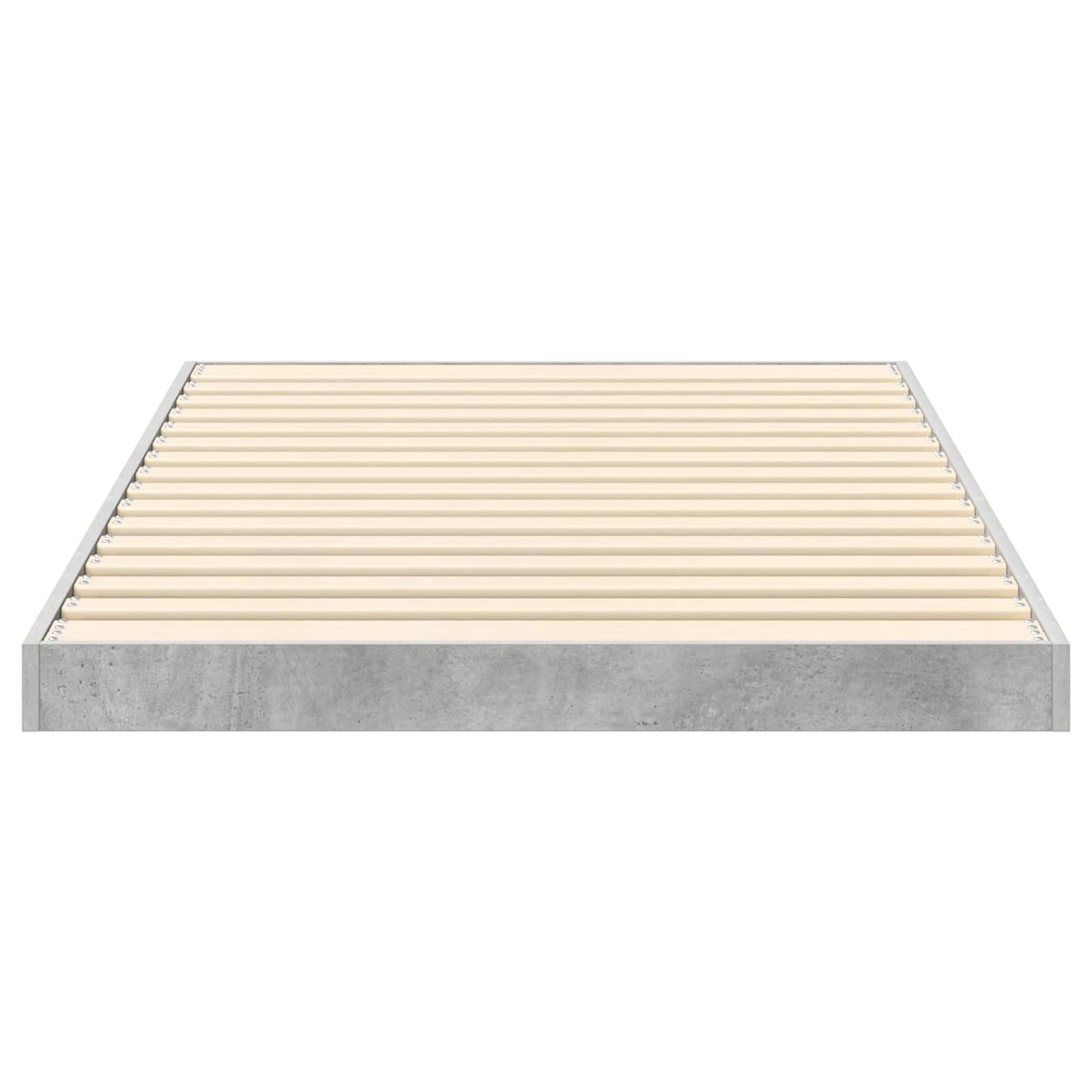 vidaXL Bodenbettrahmen Beton Grau 76,5 x 200 cm Holzwerkstoff