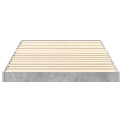 vidaXL Bodenbettrahmen Beton Grau 76,5 x 200 cm Holzwerkstoff