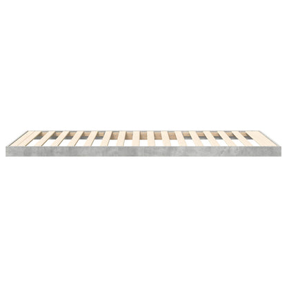 vidaXL Bodenbettrahmen Beton Grau 76,5 x 200 cm Holzwerkstoff