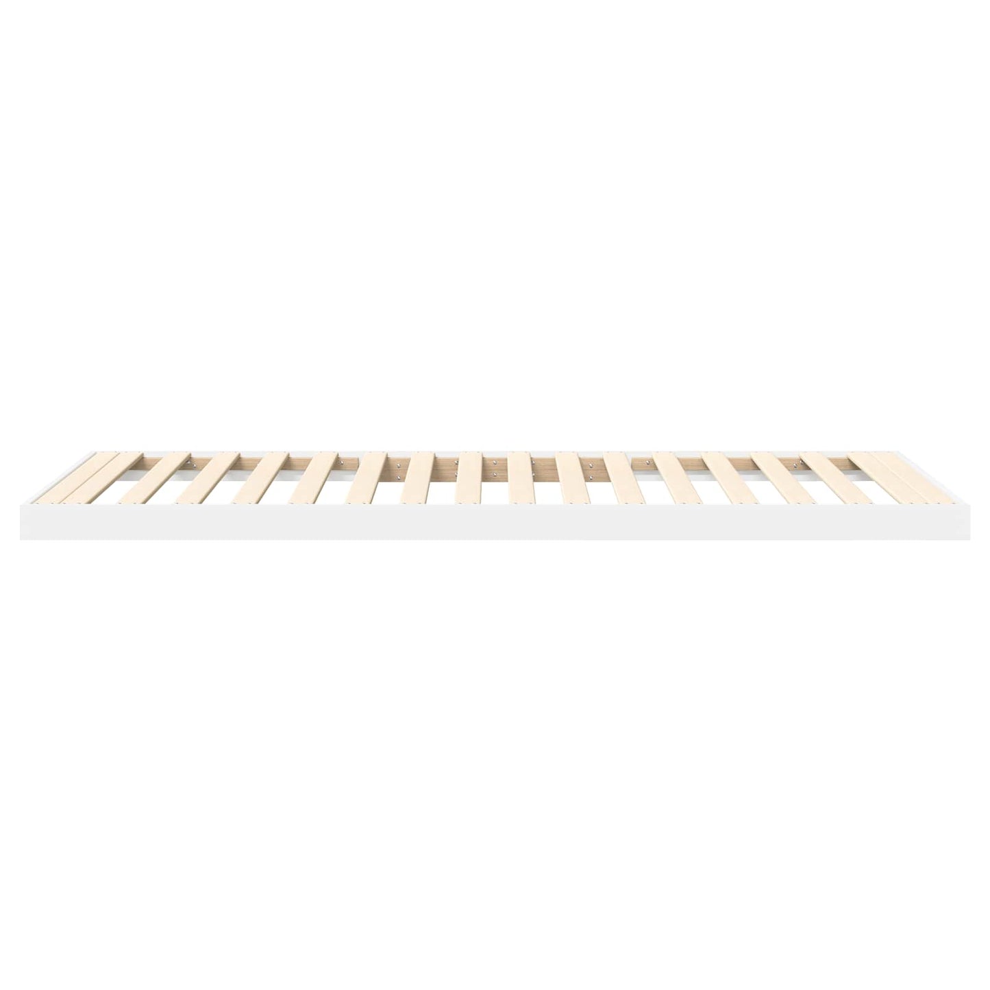 vidaXL Bodenbettrahmen Weiß 86,5 x 200 cm Holzwerkstoff