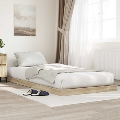 vidaXL Bodenbettrahmen Sonoma-Eiche 86,5 x 200 cm Holzwerkstoff