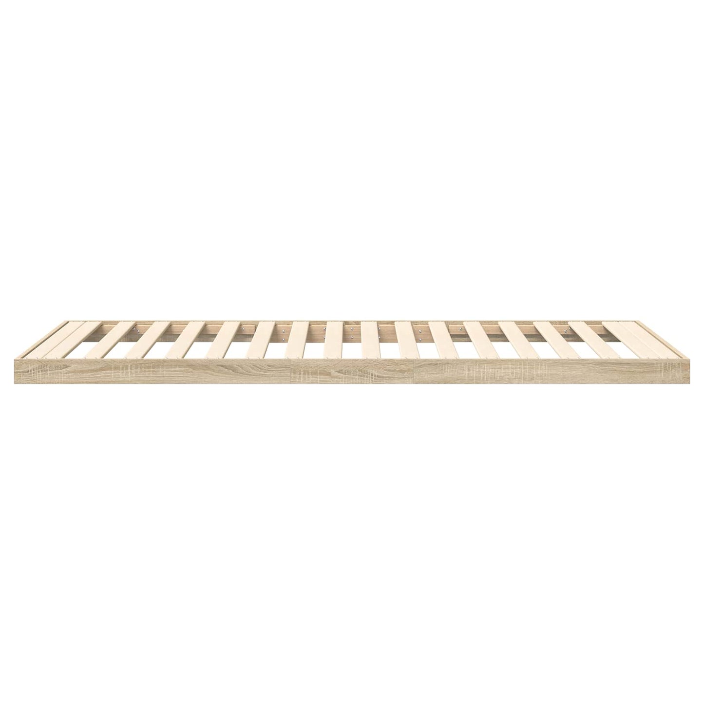 vidaXL Bodenbettrahmen Sonoma-Eiche 86,5 x 200 cm Holzwerkstoff