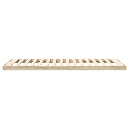 vidaXL Bodenbettrahmen Sonoma-Eiche 86,5 x 200 cm Holzwerkstoff