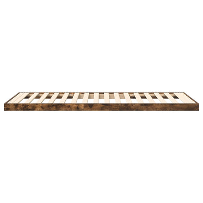 vidaXL Bodenbettrahmen Geräucherte Eiche 86,5 x 200 cm Holzwerkstoff