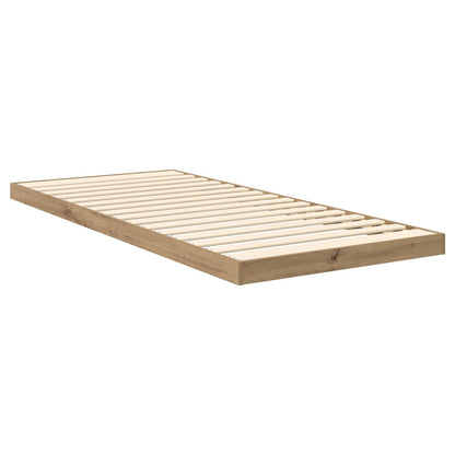 vidaXL Bodenbettrahmen Artisan-Eiche 86,5 x 200 cm Holzwerkstoff