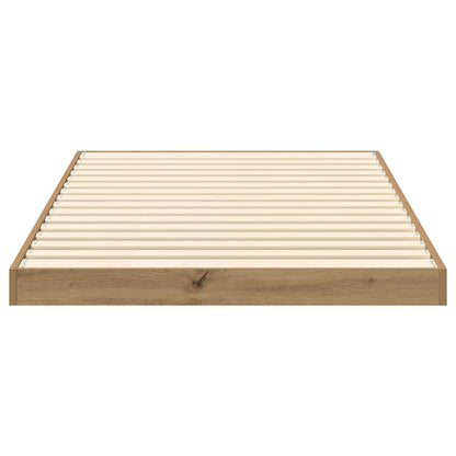 vidaXL Bodenbettrahmen Artisan-Eiche 86,5 x 200 cm Holzwerkstoff